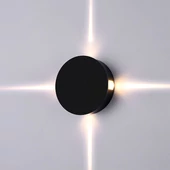 VT-706 3W LED WALL LIGHT 3000K IP65 BLACK BODY ROUND