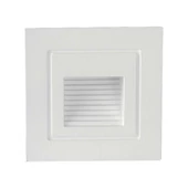 V-TAC 3W süllyeszthető szögletes lépcsővilágítás, 58x58mm, fehér házzal, meleg fehér - SKU 10376
