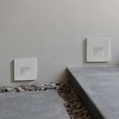 V-TAC 3W süllyeszthető szögletes lépcsővilágítás, 58x58mm, fehér házzal, meleg fehér - SKU 10376