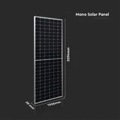 V-TAC 450W Mono félcellás szolár panel, napelem, 2094x1038x35mm - SKU 11353