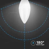 V-TAC 4.5W E14 természetes fehér gyertya LED égő csomag (3 db) - SKU 217264