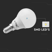 V-TAC 4.5W E14 természetes fehér P45 LED égő csomag (6 db) - SKU 212734