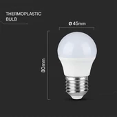 LED Bulb - 5.5W E27 G45 6400K 3PCS/PACK