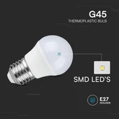 LED Bulb - 5.5W E27 G45 6400K 3PCS/PACK