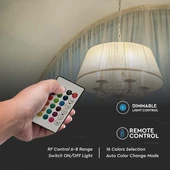 V-TAC 4.8W E14 RGB+ Természetes fehér C37 gyertya LED égő, 24 gombos távirányítóval  - SKU 2929