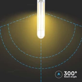 V-TAC 4W E14 hideg fehér filament T20 LED égő - SKU 212703