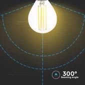 V-TAC 4W E14 meleg fehér filament LED égő - SKU 4300