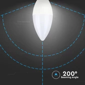 V-TAC 4W E14 természetes fehér LED gyertya égő - SKU 4166