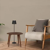 Black LED stand lamp with battery, 4W, 3000K, touch dimming