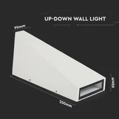 6W LED Wall Light White Body IP65 3000K