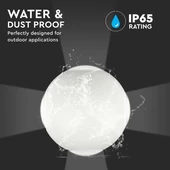 4W LED Wall Light White Body Round 3000K IP65