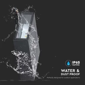 V-TAC 4W kültéri fekete fali LED lámpa hideg fehér, 100 Lm/W - SKU 218563