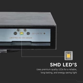 V-TAC 4W kültéri fekete fali LED lámpa hideg fehér, 100 Lm/W - SKU 218563