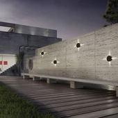 4W LED Wall Light Black Body Round 4000K IP65