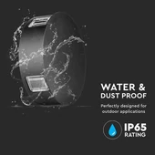 4W LED Wall Light Black Body Round 4000K IP65