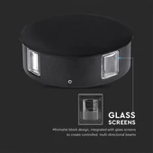 4W LED Wall Light Black Body Round 4000K IP65