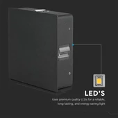 4W LED Wall Light Black Body Square 3000K IP65