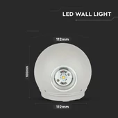 6W LED Wall Light Grey Body Round IP65 4000K