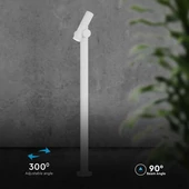 V-TAC 4W LED állólámpa állítható fejjel, 100 cm fehér házzal, meleg fehér - SKU 10476