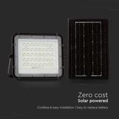 Black LED 6W solar floodlight, 5000mAh battery, 4000K, IP65
