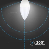 V-TAC 5.5W E14 hideg fehér LED gyertya égő - SKU 173