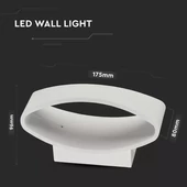 V-TAC 5W beltéri fali LED lámpa meleg fehér - SKU 8208