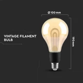 V-TAC 5W borostyán E27 meleg fehér filament LED égő - SKU 2748