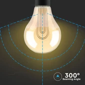 V-TAC 5W borostyán E27 meleg fehér filament LED égő - SKU 2748