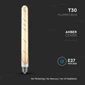 V-TAC 5W borostyán E27 filament T30 LED égő, 2200K, 100 Lm/W - SKU 217142