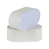 6W LED Wall Light White Body IP65 Movable 3000K
