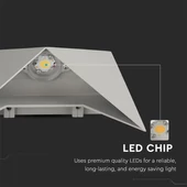 5W LED Wall Light Grey Body IP65 3000K