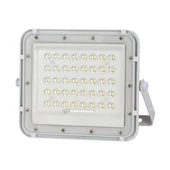 White LED 10W solar floodlight, 6000mAh battery, 6500K, IP65