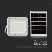 White LED 10W solar floodlight, 6000mAh battery, 4000K, IP65