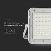 White LED 10W solar floodlight, 6000mAh battery, 4000K, IP65