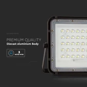 Black LED 10W solar floodlight, 6000mAh battery, 4000K, IP65