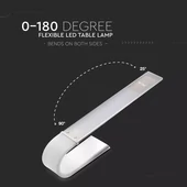 6.5W LED Table Lamp Flexible & Slim 3in1 White