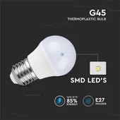 LED Bulb - SAMSUNG CHIP 6.5W E27 G45 Plastic 6000K