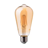 V-TAC 6W borostyán E27 filament ST64 LED égő, 2200K, 90 Lm/W - SKU 214362