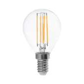 V-TAC 6W E14 természetes fehér filament P45 LED égő, 100 Lm/W - SKU 212846