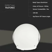 V-TAC 4W kültéri, fehér, fali LED lámpa meleg fehér - SKU 218301