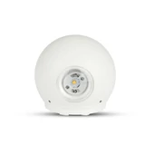 6W LED Wall Light White Body Round IP65 3000K