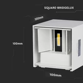 5W Wall Lamp With Bridglux Chip White Body Square IP65 3000K