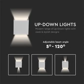 5W Wall Lamp With Bridglux Chip White Body Square IP65 3000K