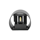 6W Wall Lamp With Bridglux Chip Black Body Round IP65 4000K