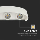 6W LED Wall Light Sand White IP54 4000K
