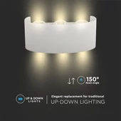 6W LED Wall Light Sand White IP54 4000K