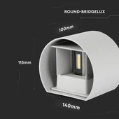 6W Wall Lamp With Bridglux Chip Grey Body Round 3000K