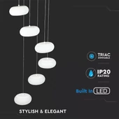 76W LED Designer Hanging Pendant Light Triac Dimmable White 3000K