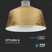 7W Led Pendant Light (Acrylic) - Gold Lamp Shade  250*190mm 3000K