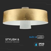 7W Led Pendant Light (Acrylic) - Gold Lamp Shade  340*190mm 3000K